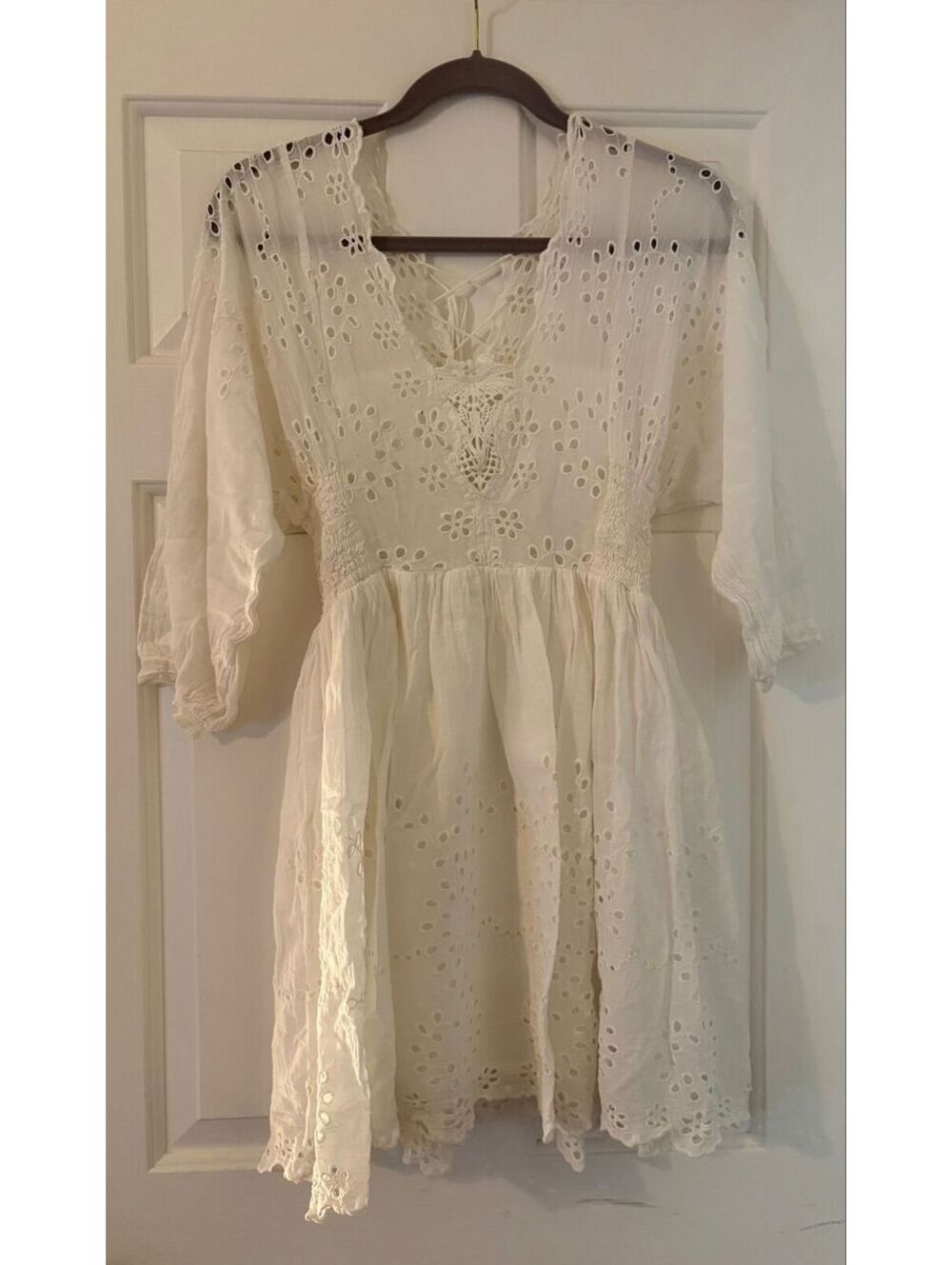 #172 Free People White eyelet dress - Callout